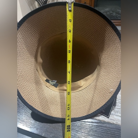 Summer Bow Hat Packable NWT Tan/black UPF 50+ One Size - Picture 7 of 10